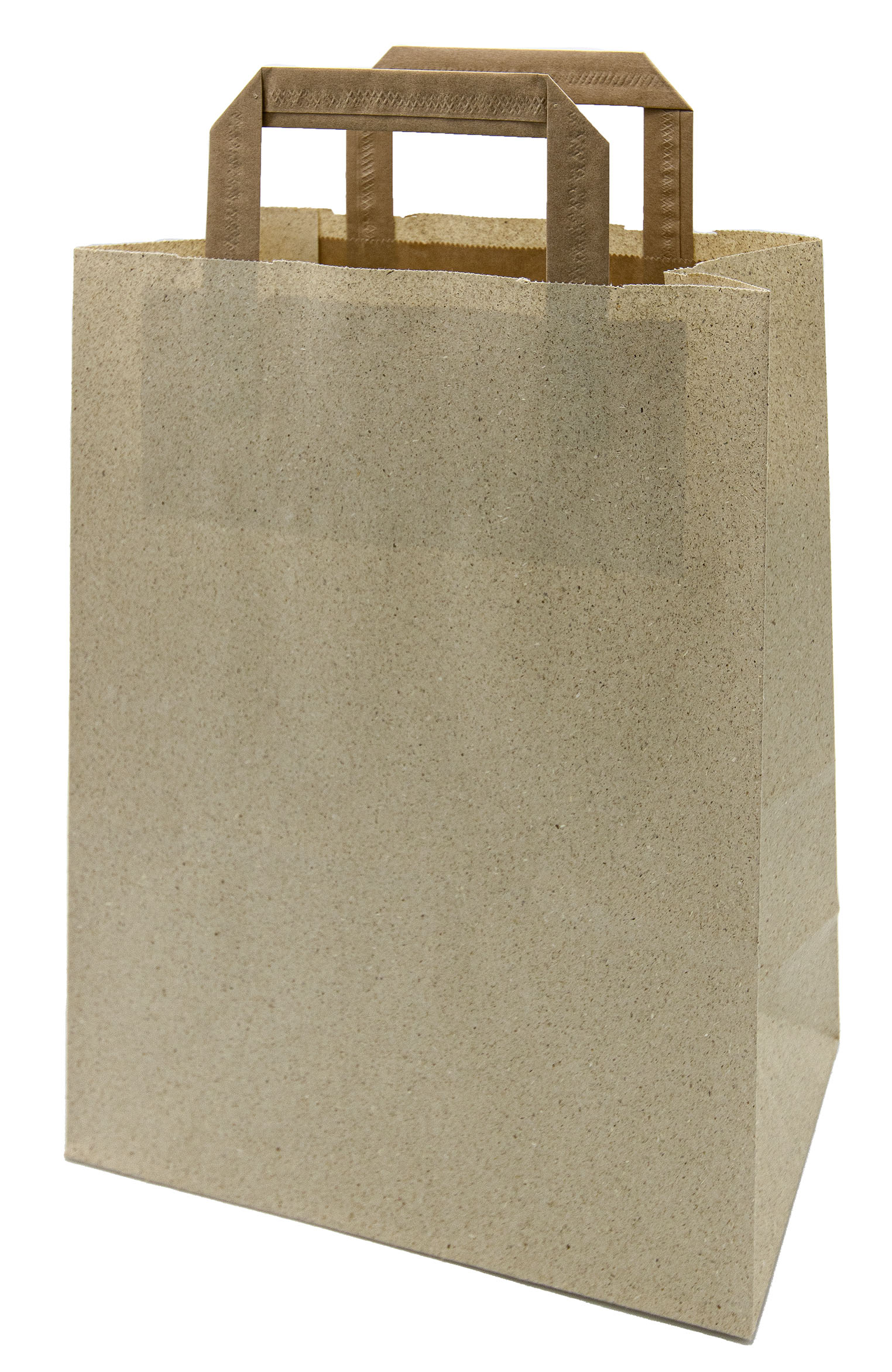 Aufgestellte Tragetüte aus Graspapier 