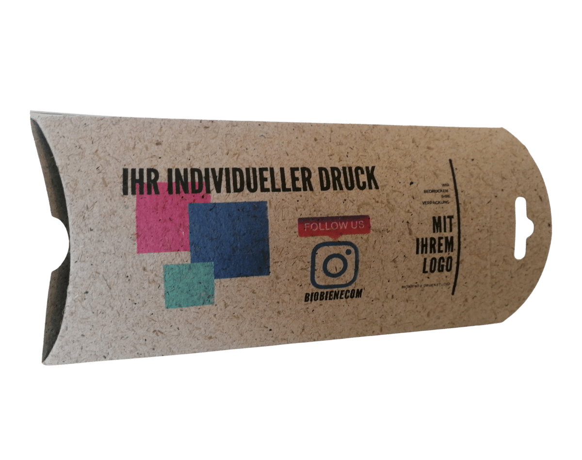 Pflanzenfaser Kissenschachteln mit LOGO bedruckt
