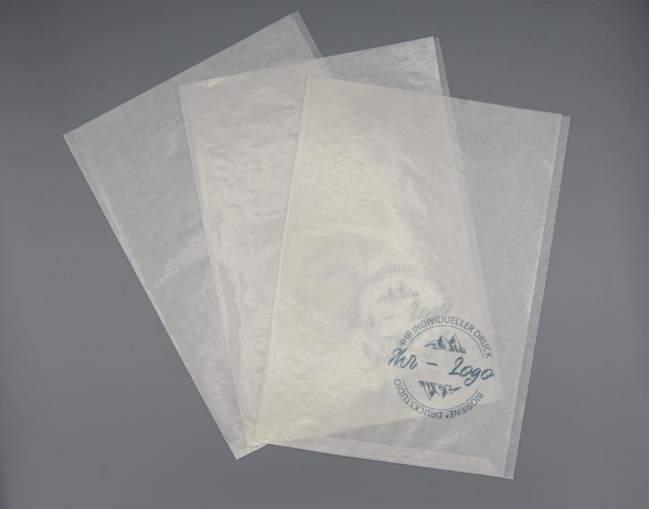 Sichthülle aus Recyclingpapier mit Logodruck auf Wasserbasis