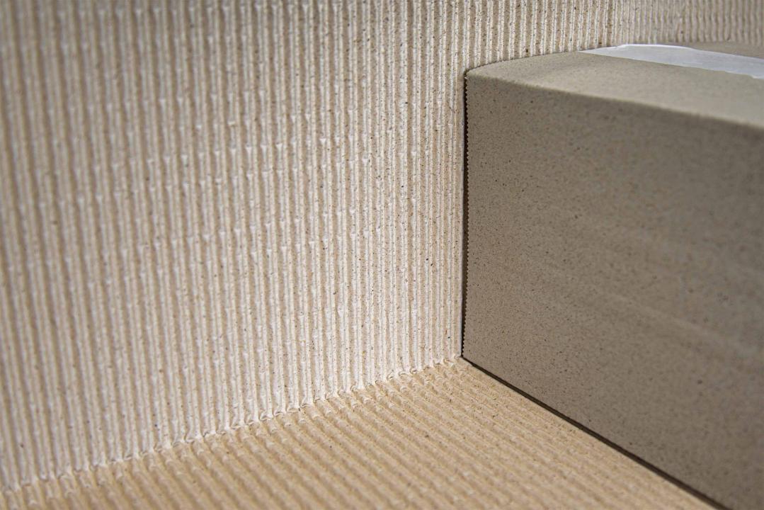 Gras Papier Wellpappe Verpackung Kartonrolle mit Rillen jeden Zentimeter