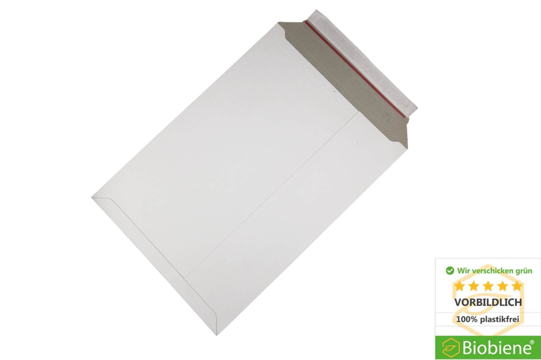 Versandtaschen aus Vollpappe weiß 175x250mm mit Selbstklebeverschluss