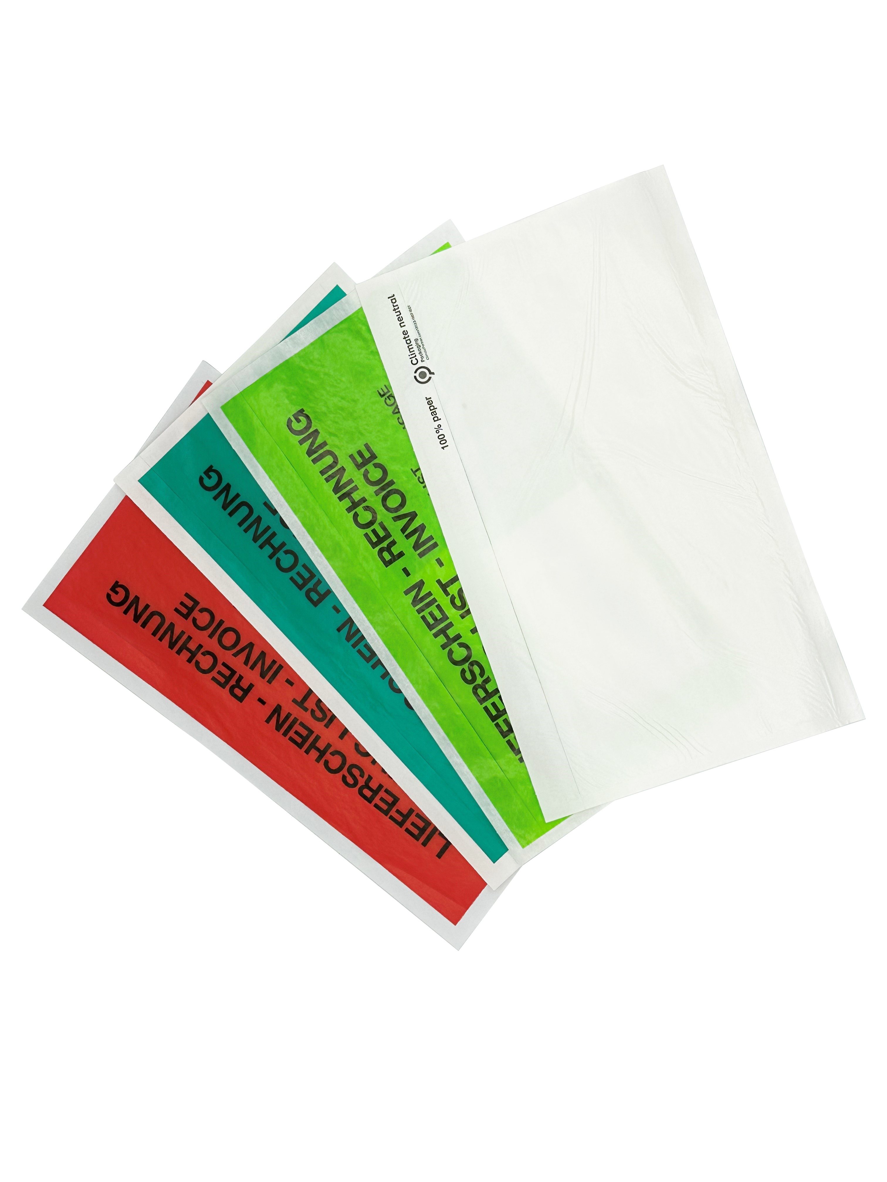 ECOLINE_Versandmaterial_Lieferscheintasche_Papier_dunkelgrün_hellgrün_rot_transparent_DIN_Lang_2