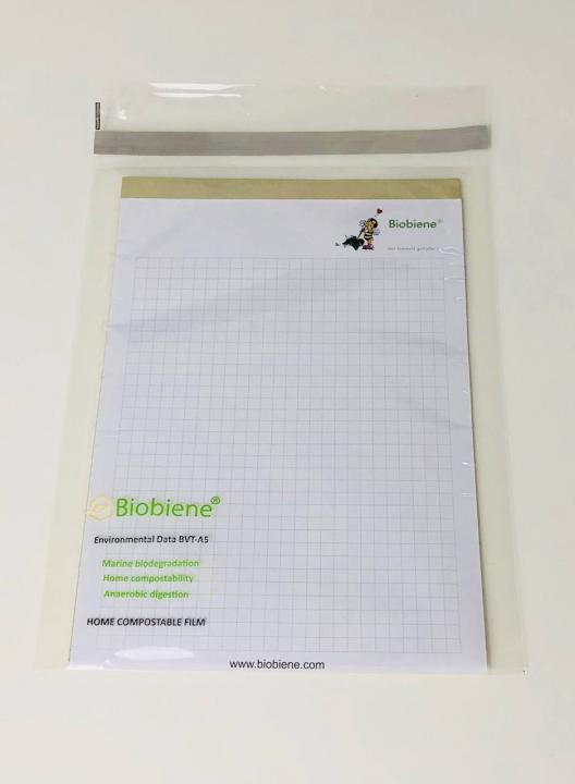 kompostierbare Bio-Folienbeutel 160x220mm Klappenbeutel A5