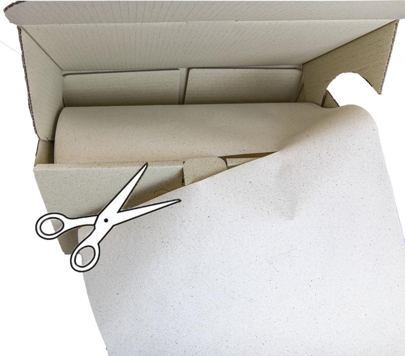 Graspapier abschneiden