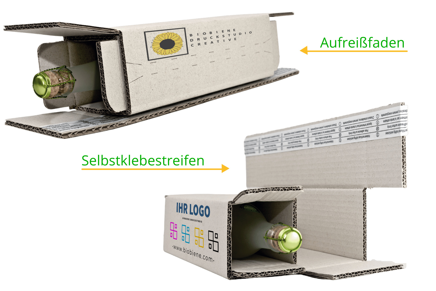 innovativer, nachhaltiger Flaschenkartonmit Ihrem Logo