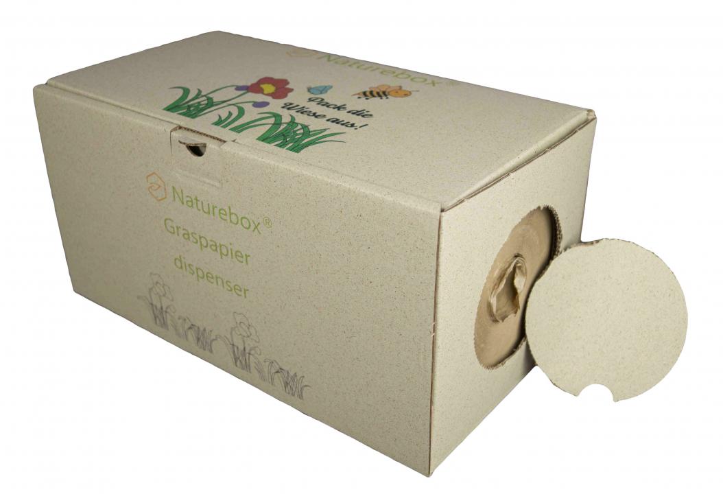 Naturebox® Graspapier dispenser 375mm x 300 m