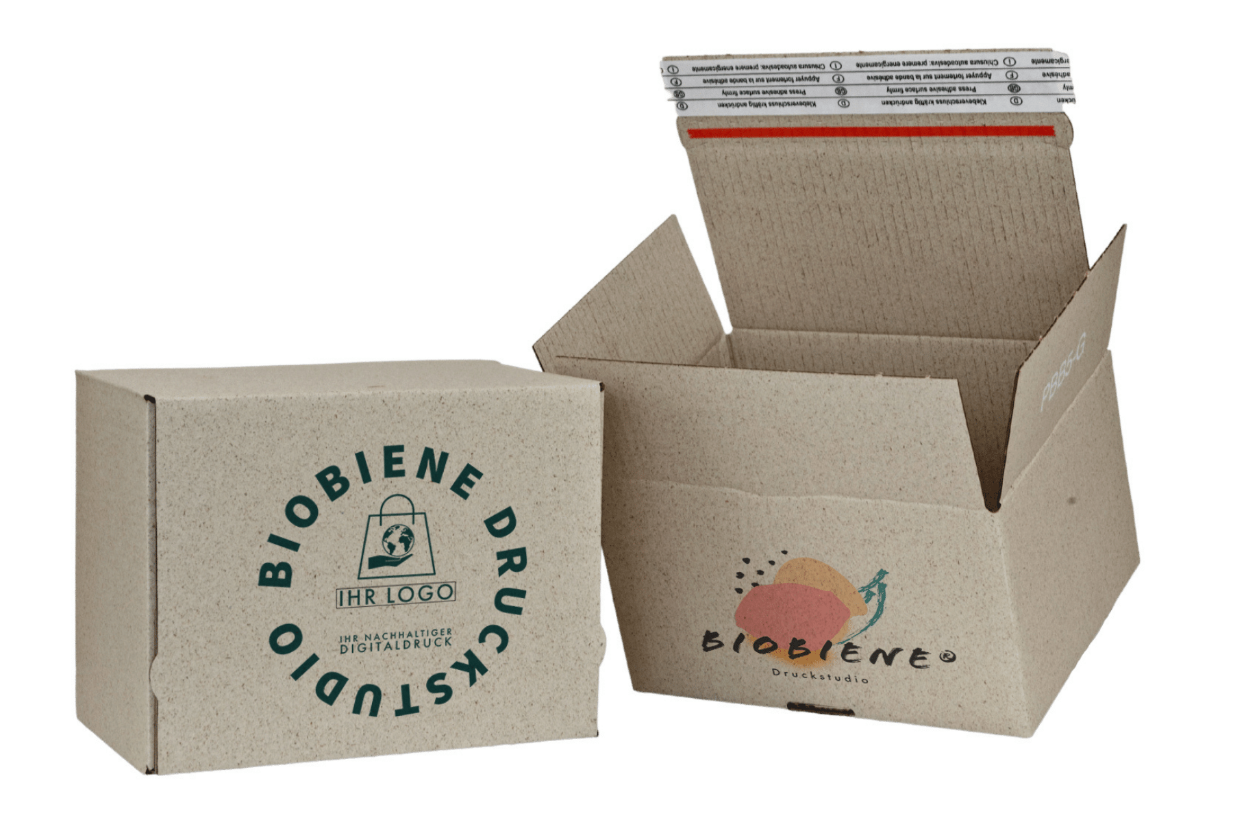 PBB5-G Graskarton bedruckt mit Kundenlogo