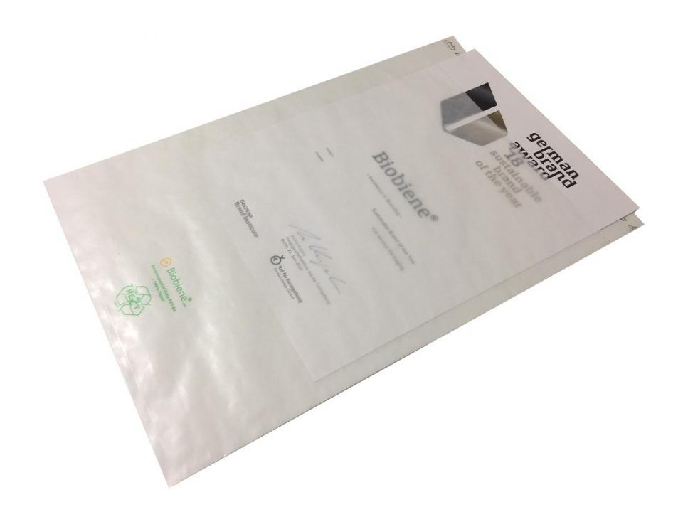 Versandtasche aus Papier transluzent