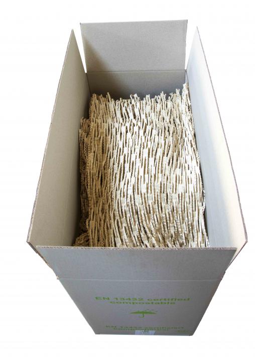 Graspapier-Wellpolster als Verpackungsmaterial