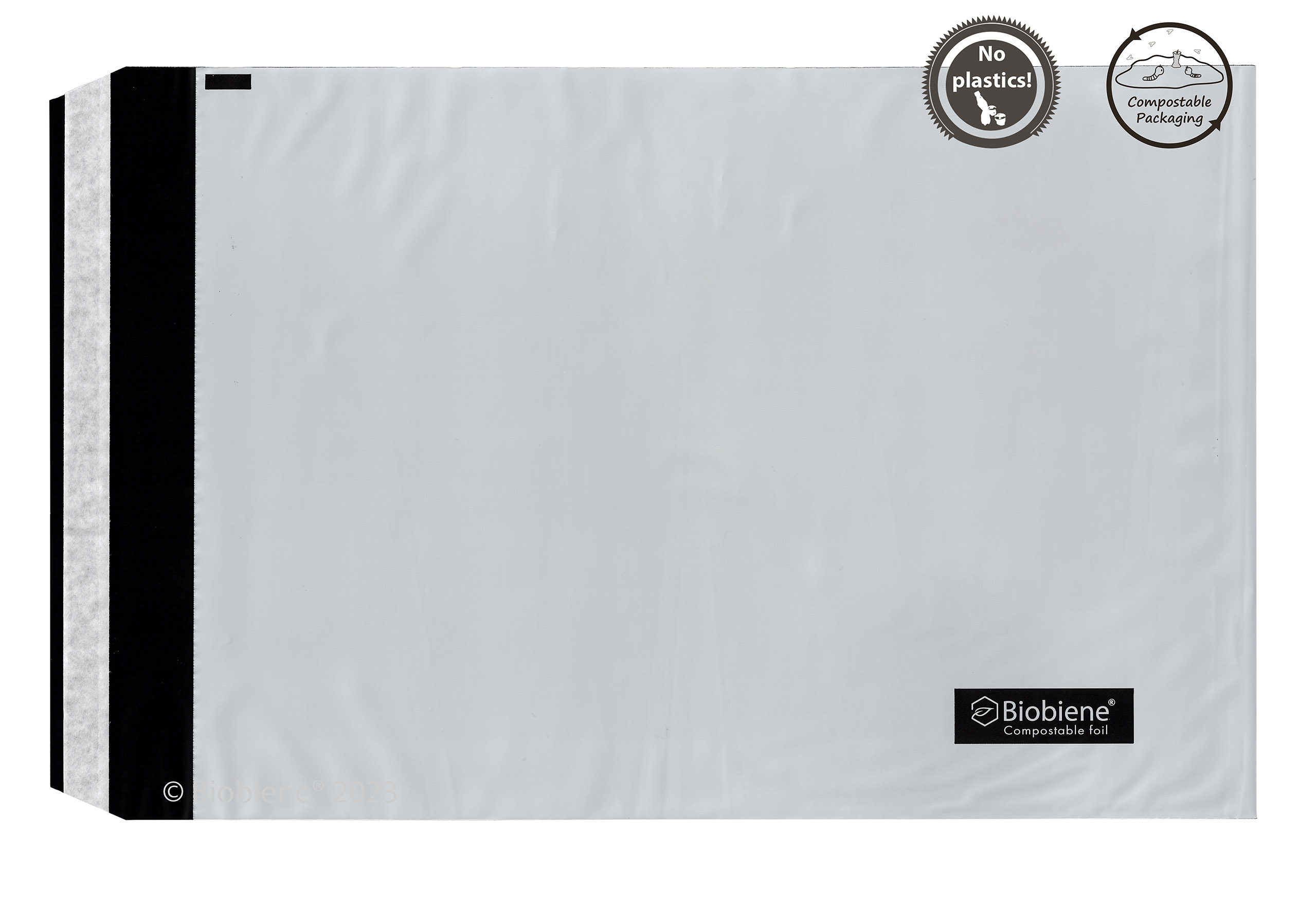 Heimkompostierbare Sicherheits-Versandtaschen 250x350mm Lichtgrau | Biobiene® Textilversandtasche