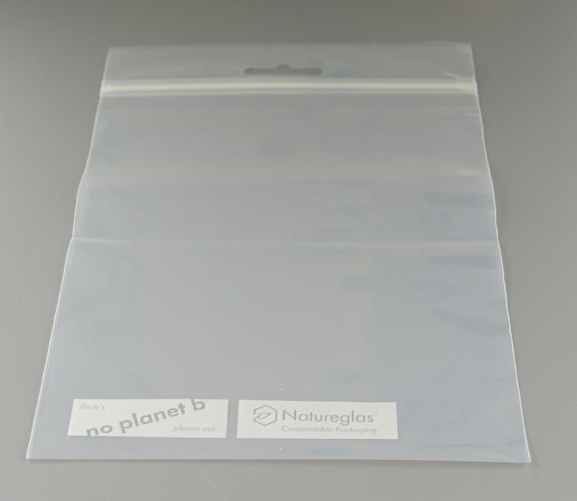 kompostierbare Bio-Beutel 150x220mm mit Zip