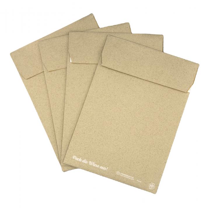 Graspapier-Polstertasche mit Falte B5 176x250x50 mm (100 Stück)