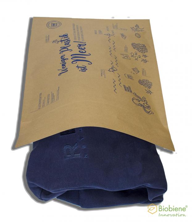 Umweltfreundlich Textilversandtaschen "Weniger Plastik ist Meer!